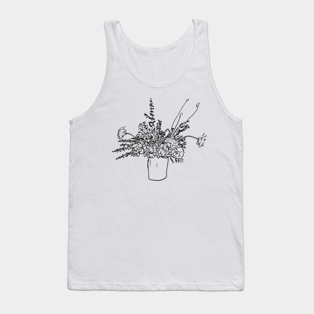 Flower Arrangement Sketch Tank Top by Annelie